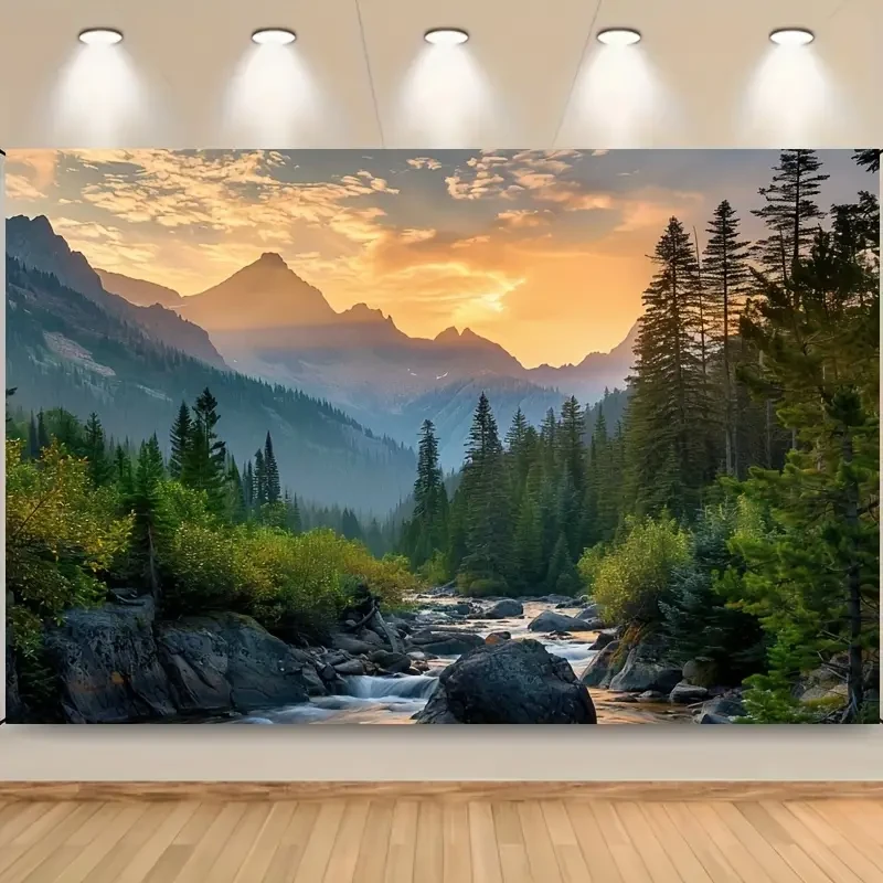 Rustic Scenic Landscape Banner - Rock Mountain Nature Wilderness Earth Scenery