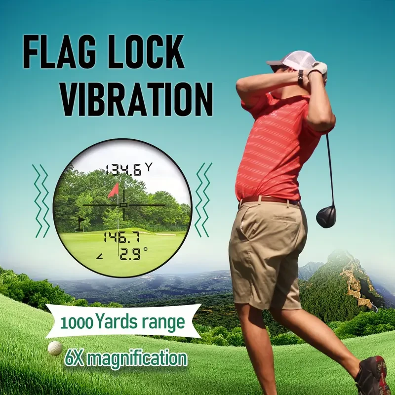 REVASRI Golf Rangefinder  1000YDS Laser with Slope, Pin Lock Vibration, & External Slope Switch