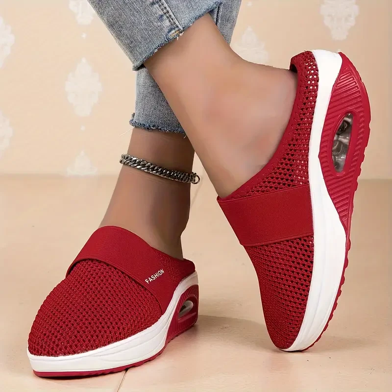Women's Air Cushion Mesh Mule Sandals  Breathable & Lightweight