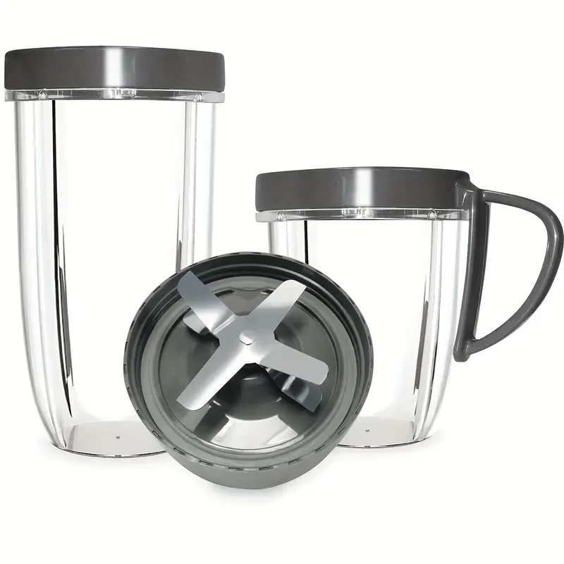 Accessories For Nutribullet Blenders, 5 Pieces Nutribullet Blender Cups & Blade Replacement Set, 24OZ Cup 18OZ Cup Lid Ring