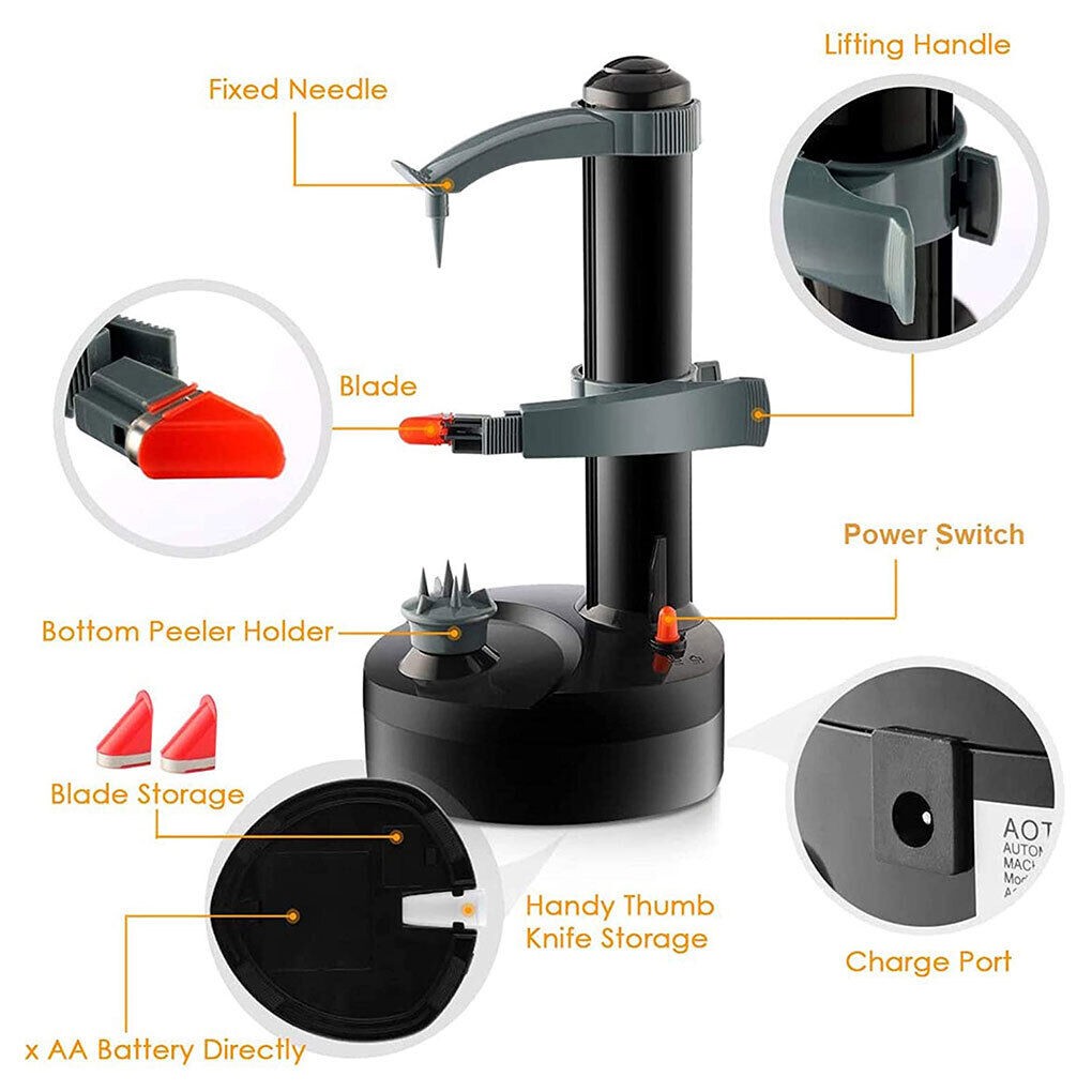 Multifunction Electric Peeler  Automatic Stainless Steel Vegetable & Fruit Peeler
