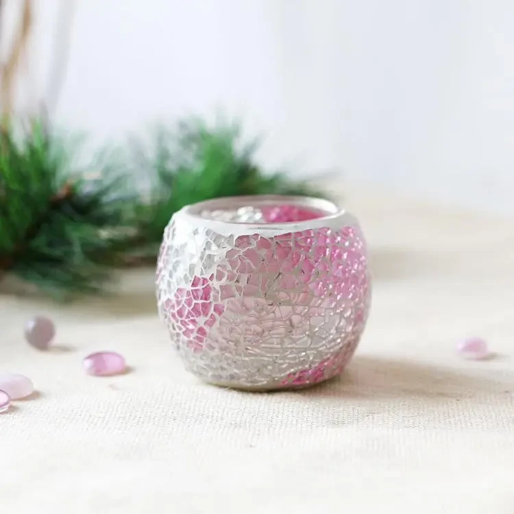 Mosaic Glass Candle Holder Tea Light Holder