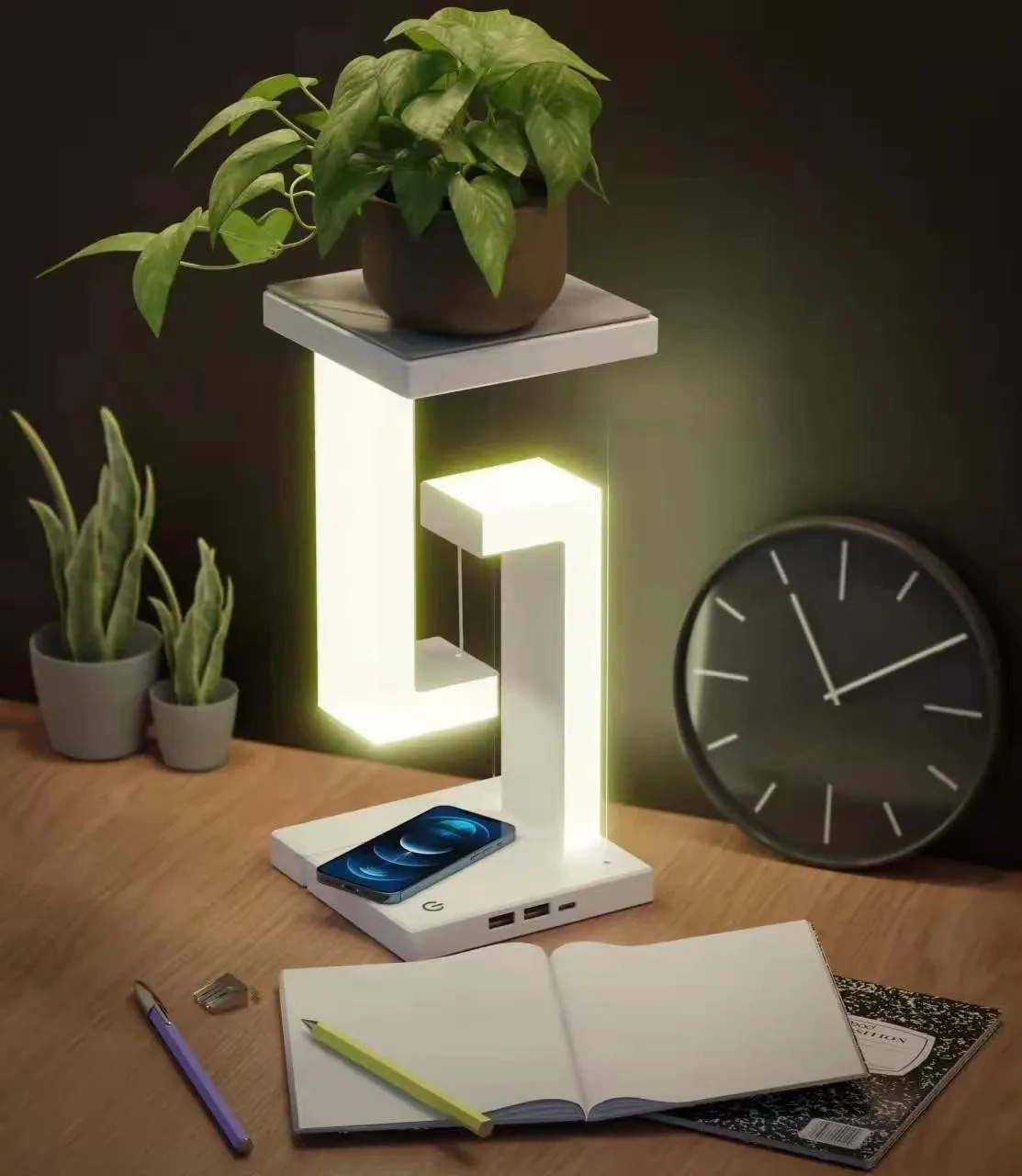 Smartphone Wireless Charging Suspension Table Lamp