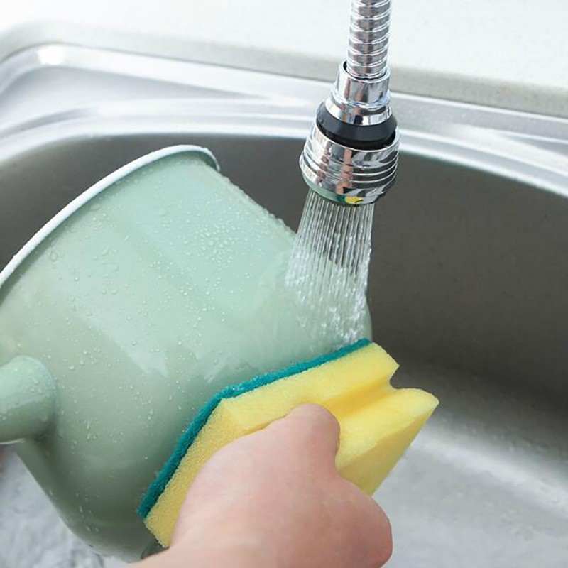 360 Adjustable Kitchen Faucet Extender  Dual Mode Water-Saving Pressurized Filter Sprayer