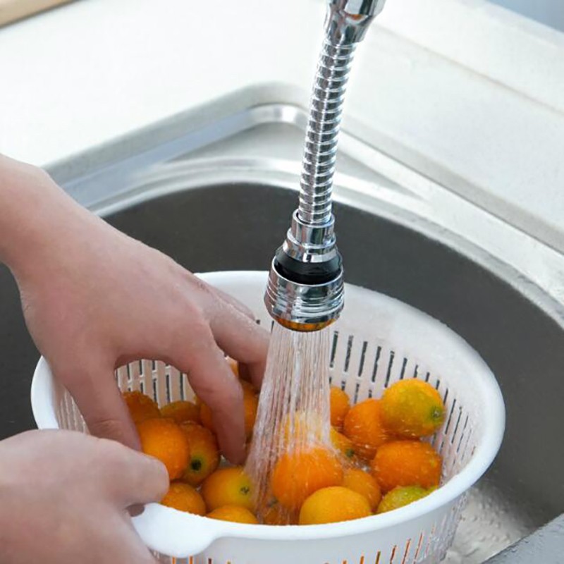 360 Adjustable Kitchen Faucet Extender  Dual Mode Water-Saving Pressurized Filter Sprayer