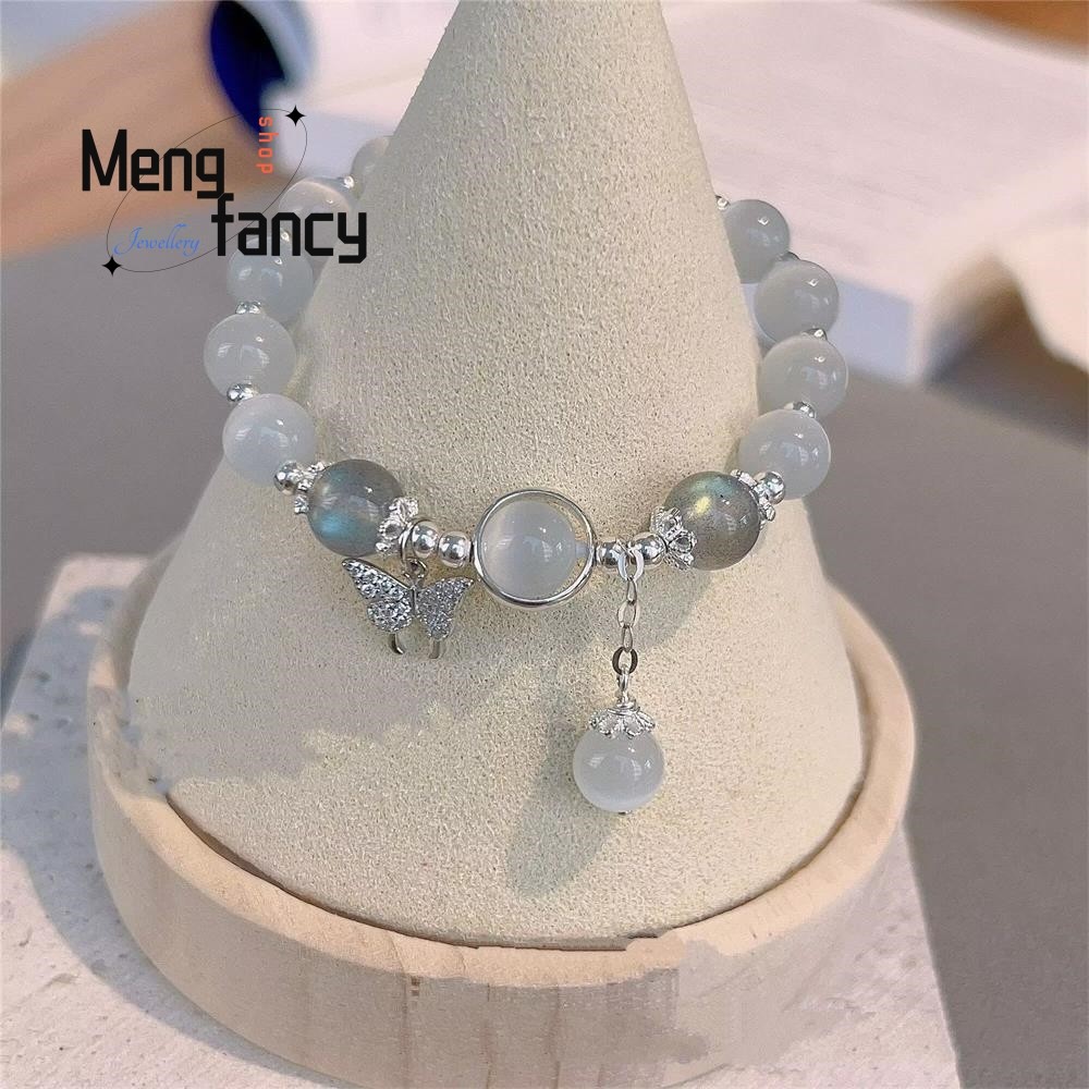 Natural Cat's Eye Butterfly Bracelet  Elegant Personalized Jewelry for Women & Young Girls
