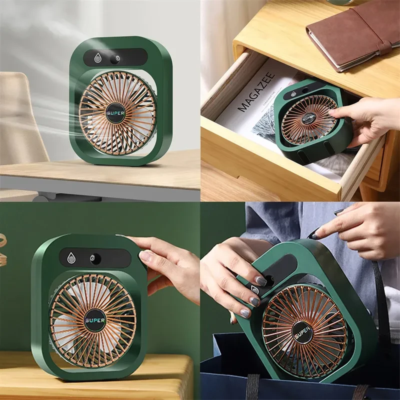 Air Conditioning Fan Desk Misting