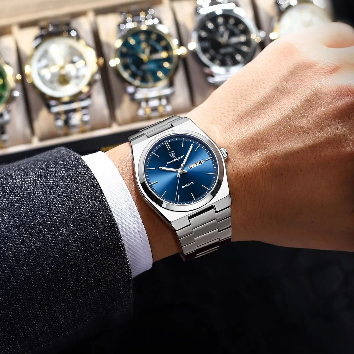 POEDAGAR Mens Luxury Watch