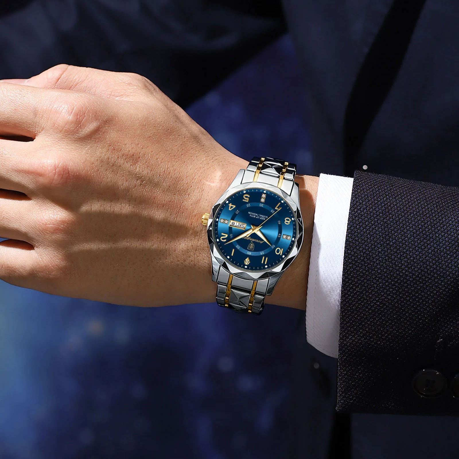 POEDAGAR Luxury Mens Quartz Watch