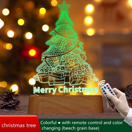 Lamp Acrylic LED Night Lights Christmas Ornaments