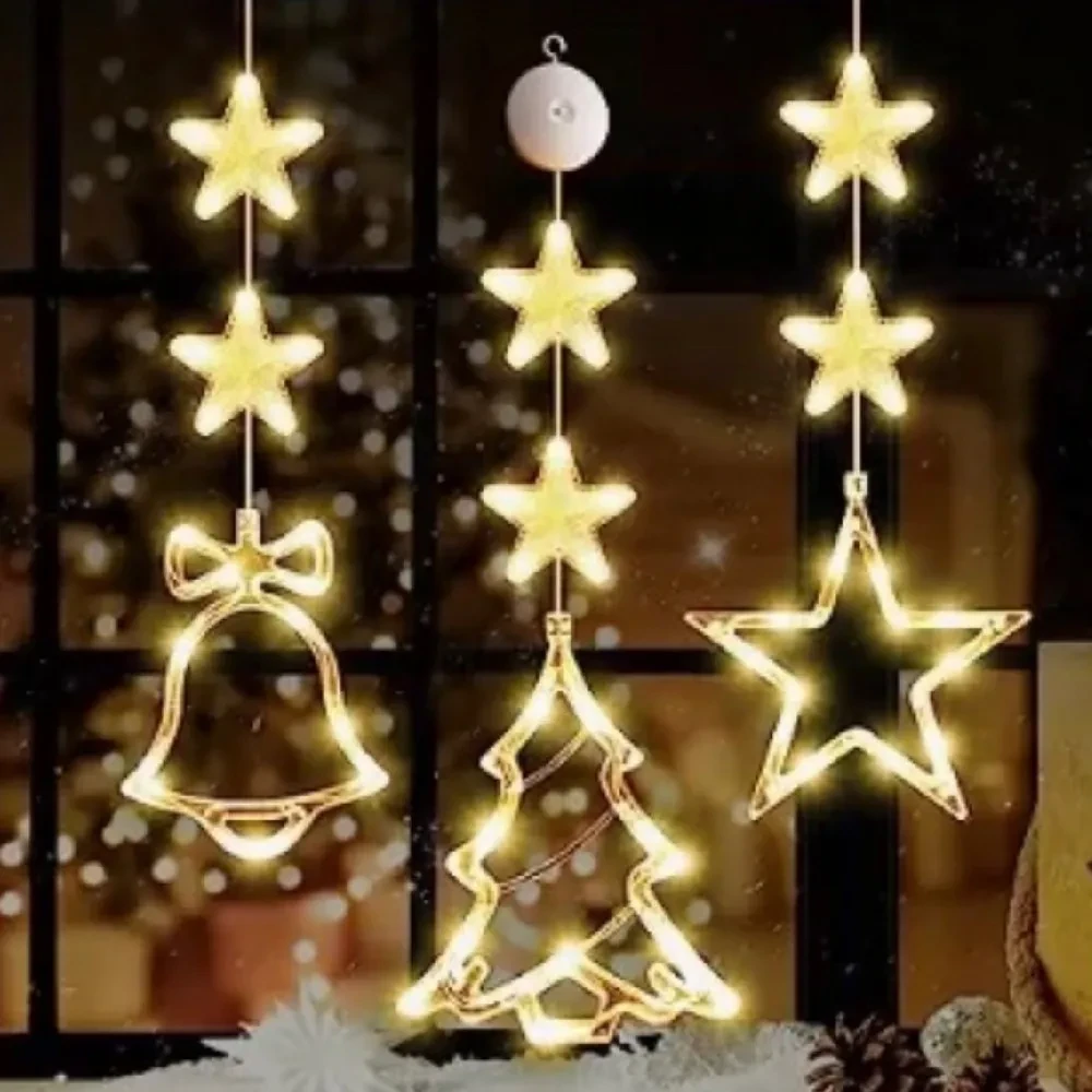 Christmas Decoration Atmosphere Suction Cup Painted LED Light