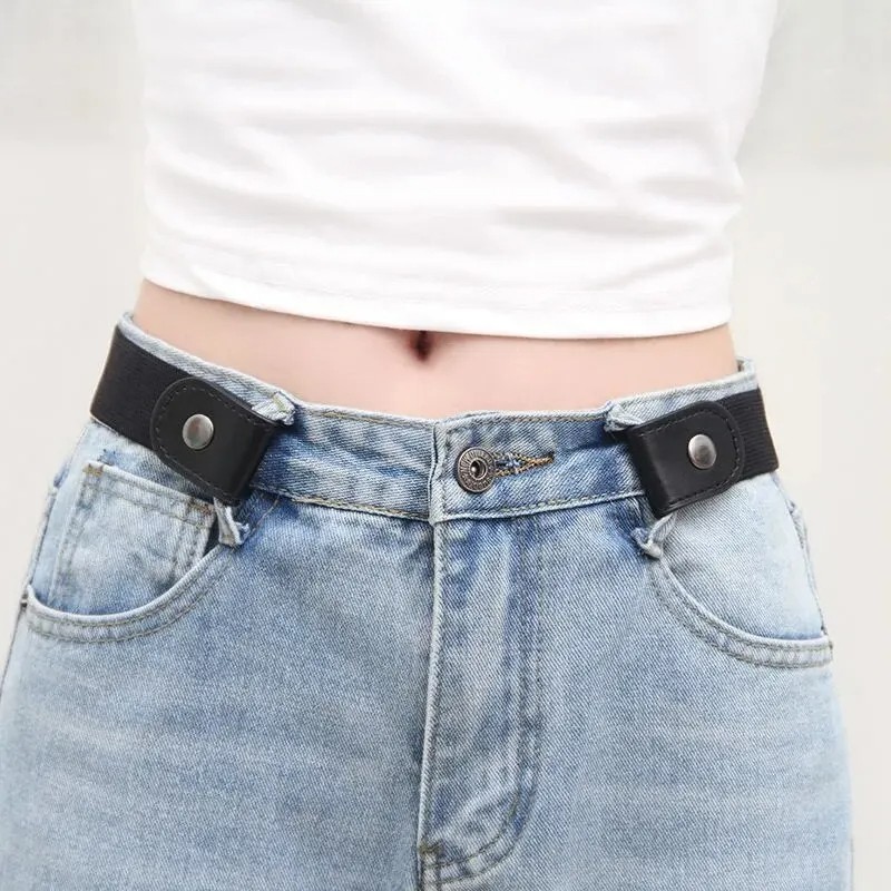Simple & Fashionable Elastic Belt  Adjustable Woven Invisible Seamless Belt