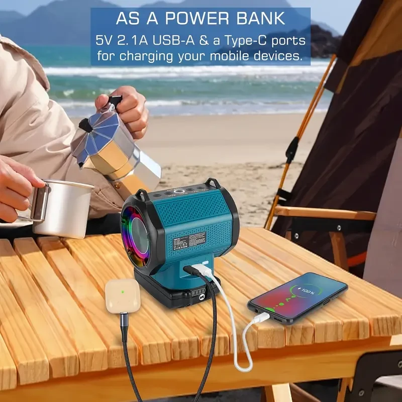 Cordless Wireless Speaker Fits Makita LXT 18V Battery Battery Not Included