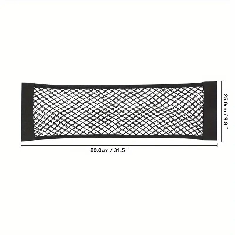 Universal Double Mesh Car Storage Bag  Trunk Storage Net & Fire Extinguisher Fixed Holder
