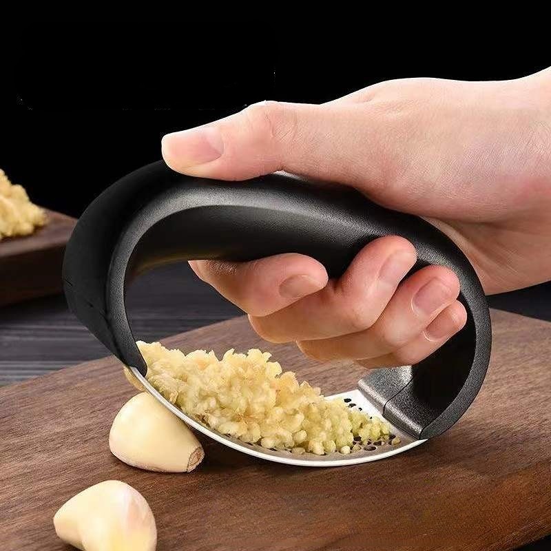 Stainless Steel Garlic Press  Manual Garlic Crusher & Mincer Tool for Fruits and Vegetables