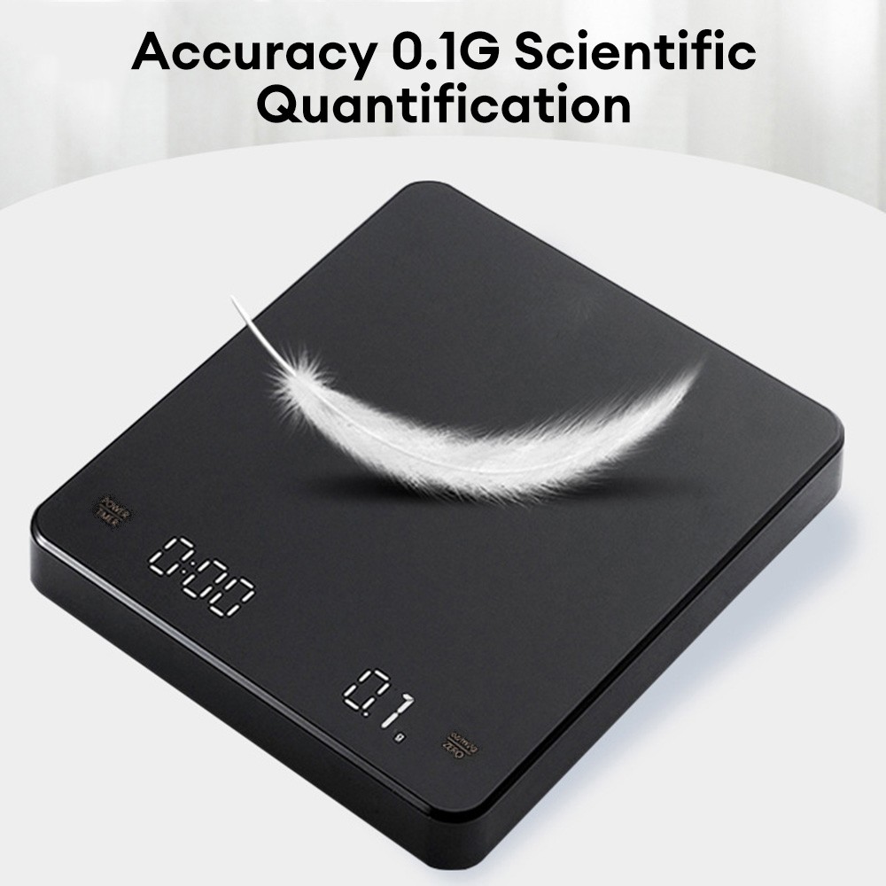 Digital Coffee Scale with Timer  LED Display, USB Rechargeable