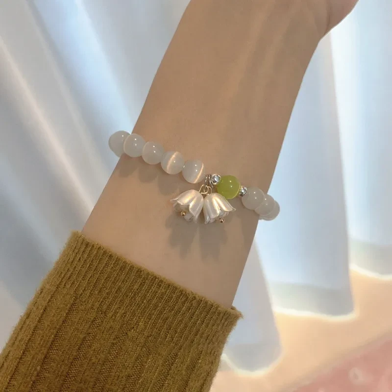 Retro Fairy Linglan Flower Beaded Bracelet For Women