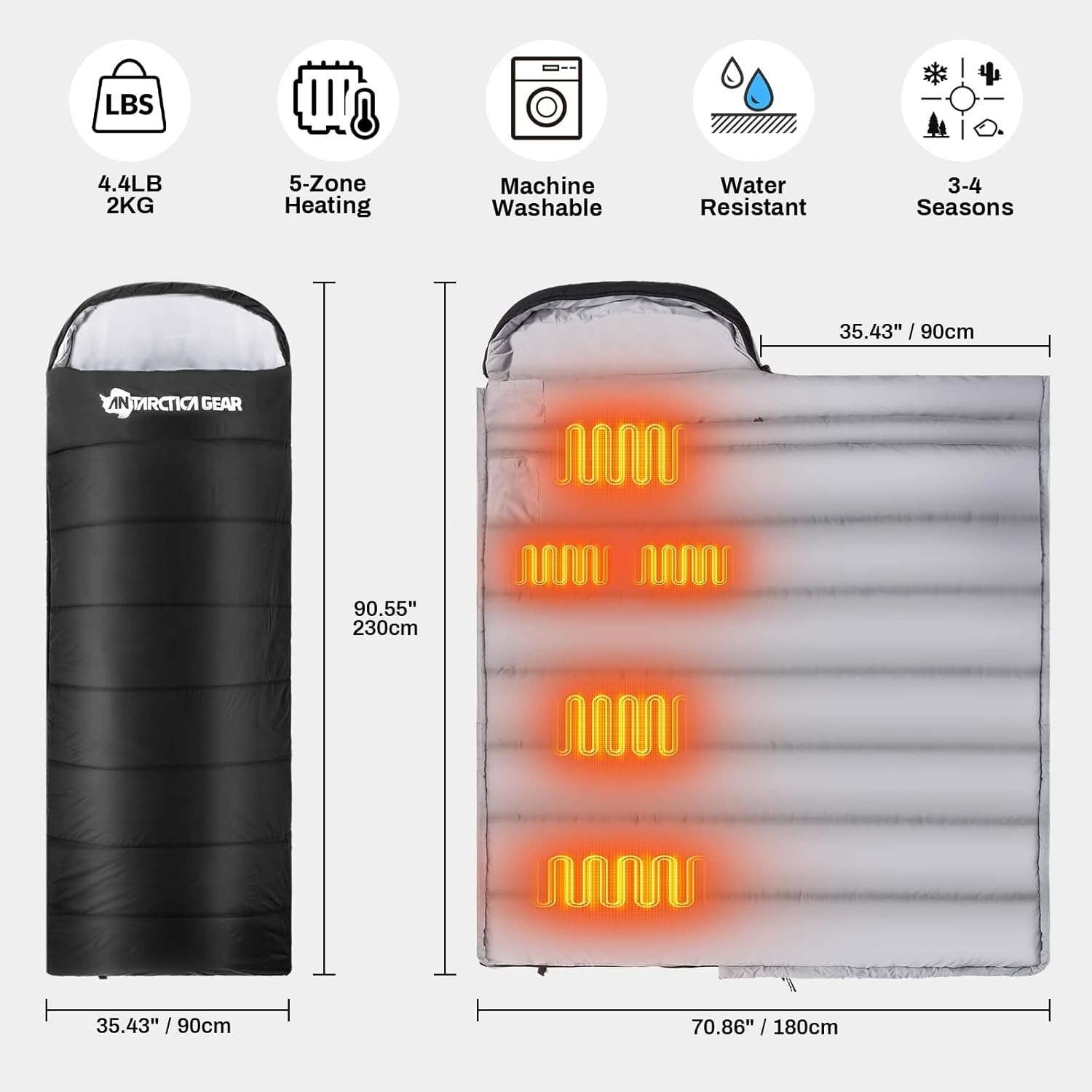 ANTARCTICA GEAR Heated Sleeping Bag
