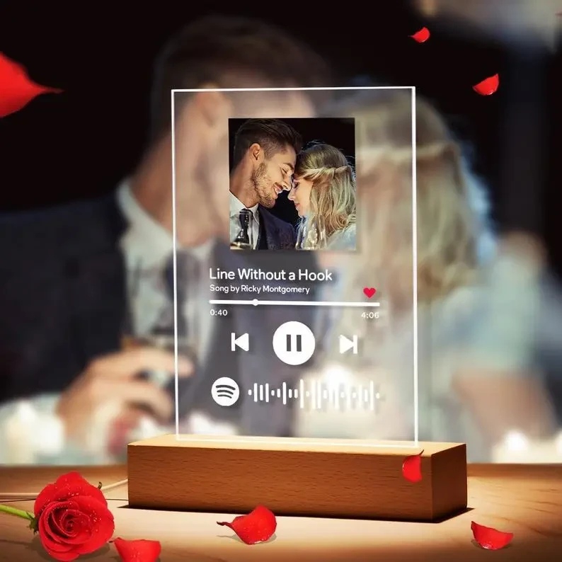 Customizable Photo Music Album Cover Night Light