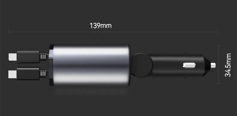 Metal Car Charger 100W Super Fast Charging