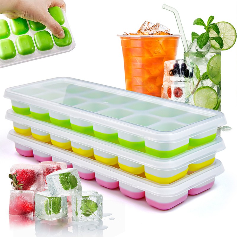 14-Grid Ice Cube Tray Silicone Mold