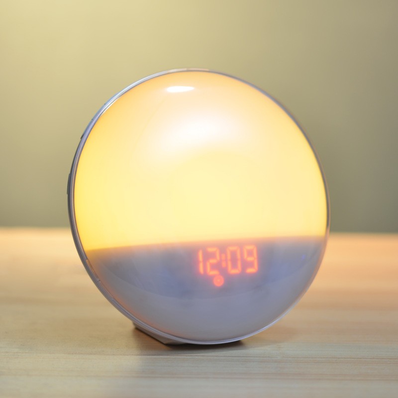 Wake Up Light Alarm Clock  Sunrise/Sunset Simulation, Dual Alarms, FM Radio, Nightlight with 7 Colors