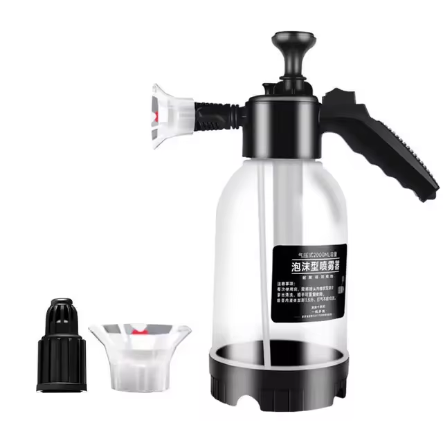2L Car Washing Foam Spray Pot  Hand Pressure Spray with Pressure Relief Valve
