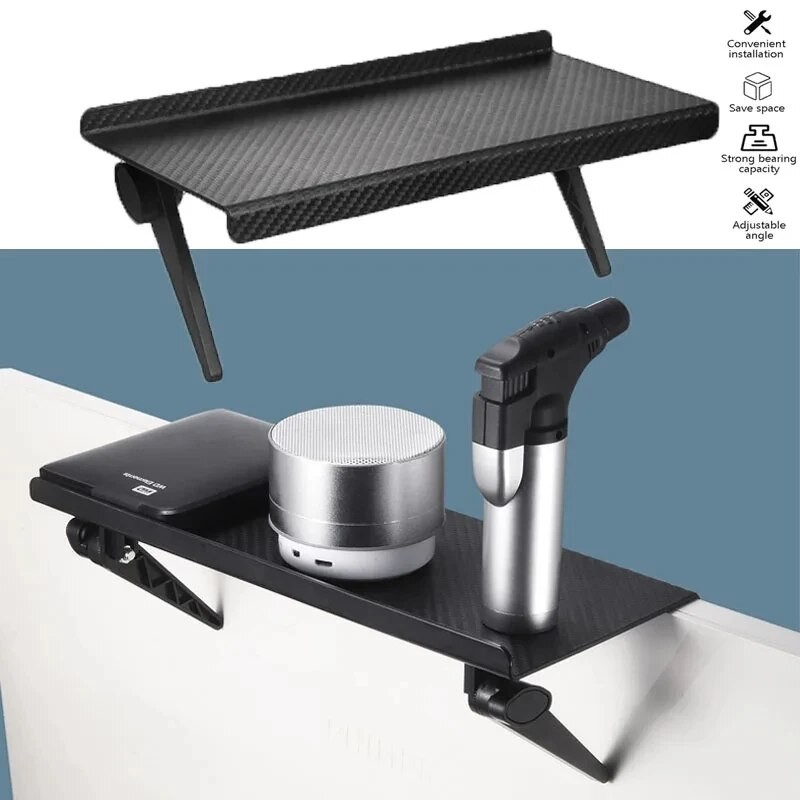 Computer & TV Screen Storage Rack  Wireless Router & Set-Top Box Organizer, No-Perforation Bracket