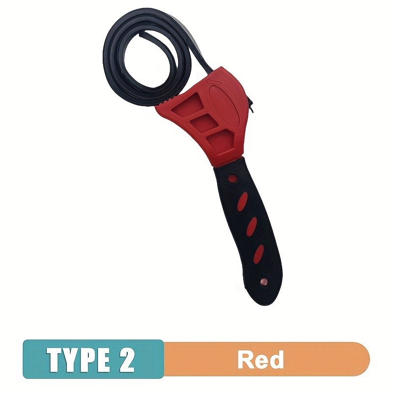 6-Inch Belt Wrench  Adjustable Oil Filter Strap Spanner for Disassembly and Removal