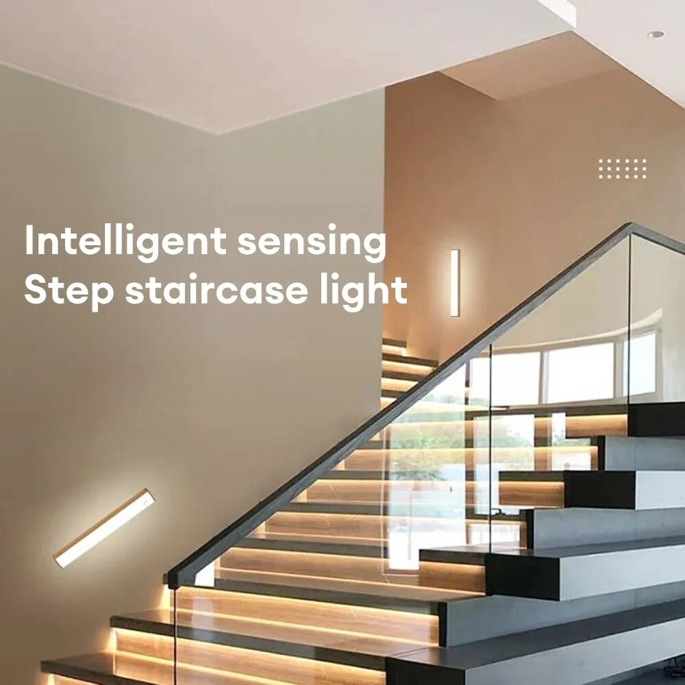 LED Motion Sensor Bar Light  Type-C Rechargeable, Dimmable Night Light with Motion Detection