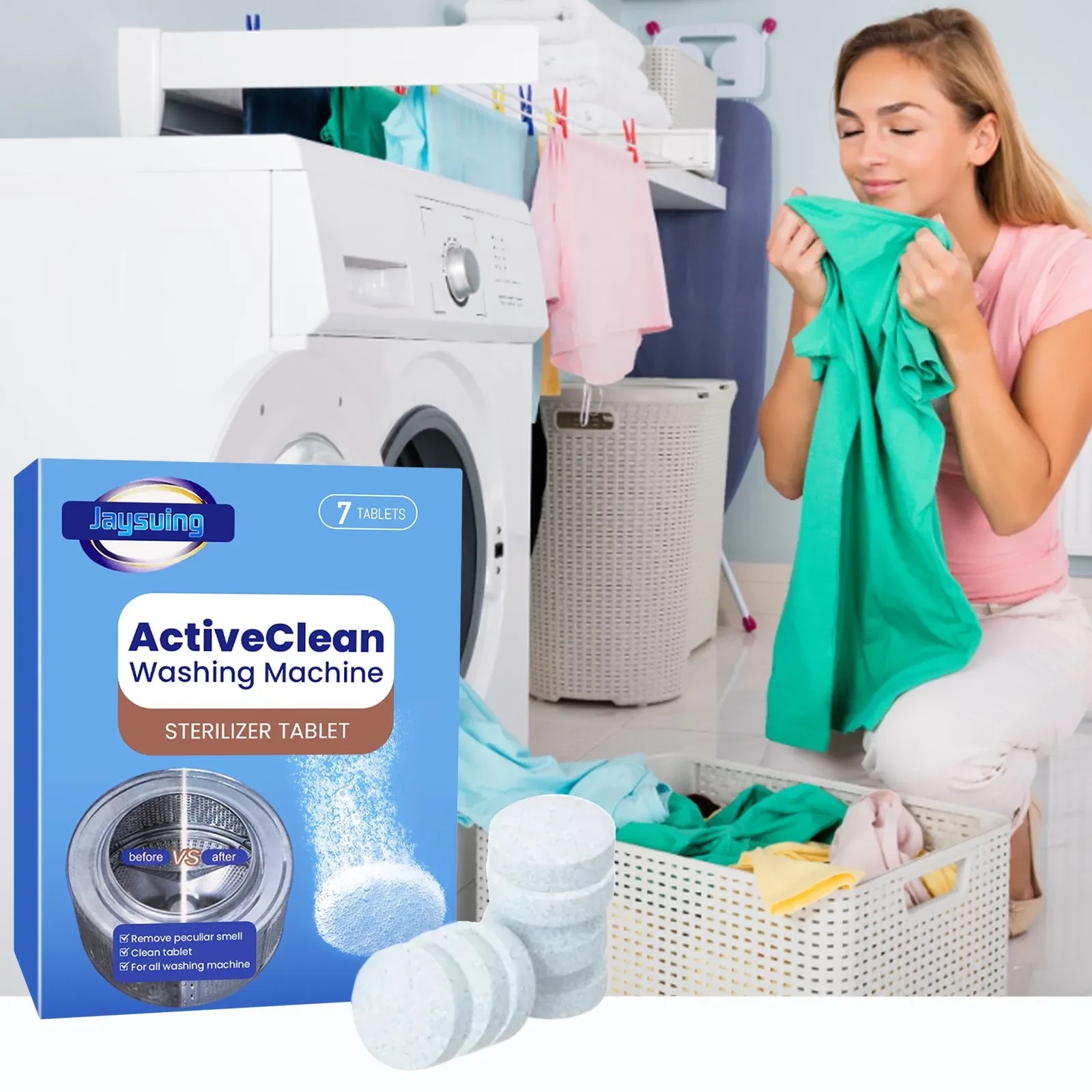 Jaysuing Washing Machine Cleaning Tablets