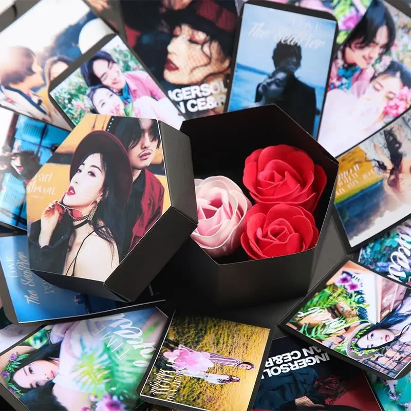 Box Hexagon Multi-Layer Surprise Confession Diy Photo Album
