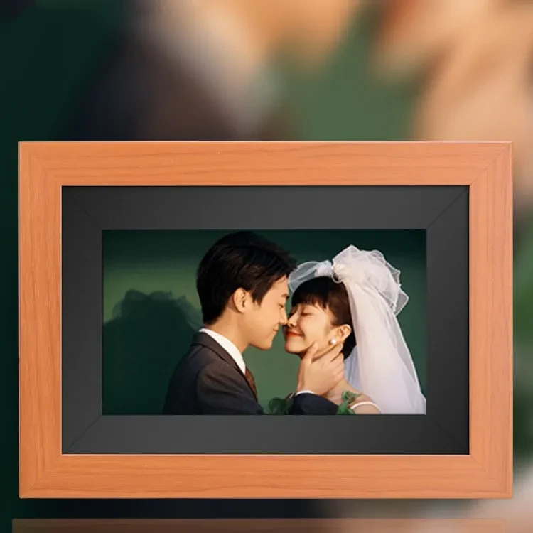 10-inch Wooden Cloud Photo Frame Digital Electronic Album