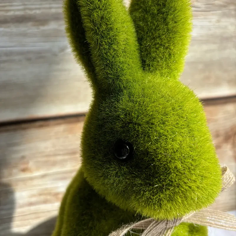 1pc, Classic Gardening Decoration Flocking Rabbit 22cm