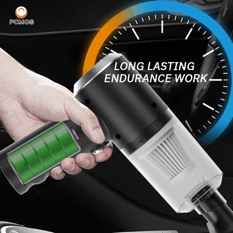 PCMOS Wireless Vacuum Cleaner  120W Dual Use for Home and Car