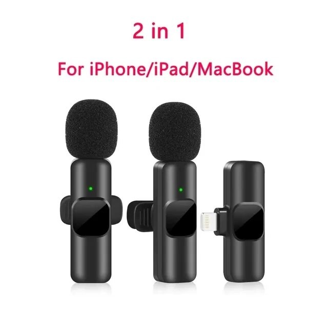 Wireless Lavalier Microphone  Portable Mini Mic for iPhone, Android