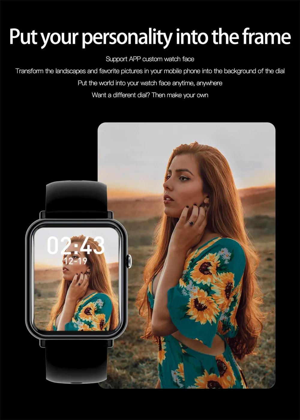 Zinc Alloy Smart waterproof watch