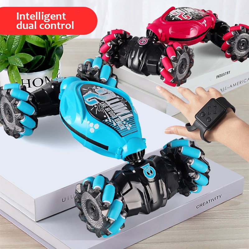 4WD RC Drift Car with Music and LED Lights - Gesture Control Spray Stunt Car