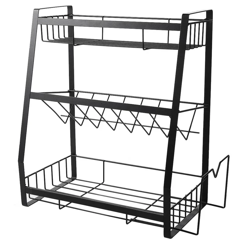 layer seasoning rack, kitchen supplies shelf