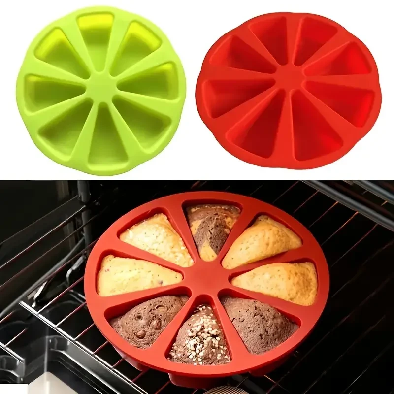 8-Cavity Silicone Triangle Cake Mold