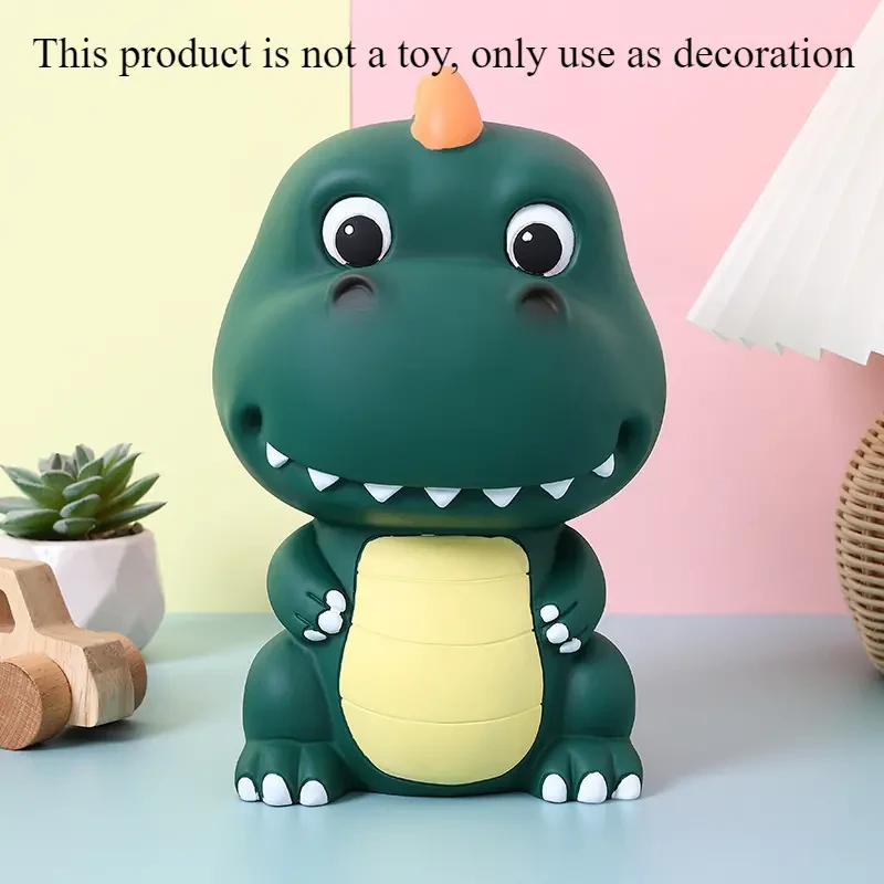 Fun Dinosaur Piggy Bank - Durable PVC, Blue - Creative Money Saving Toy for Youngsters
