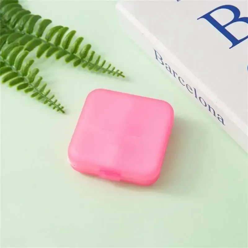 Portable Travel Pill Case with 4-Grid Organizer