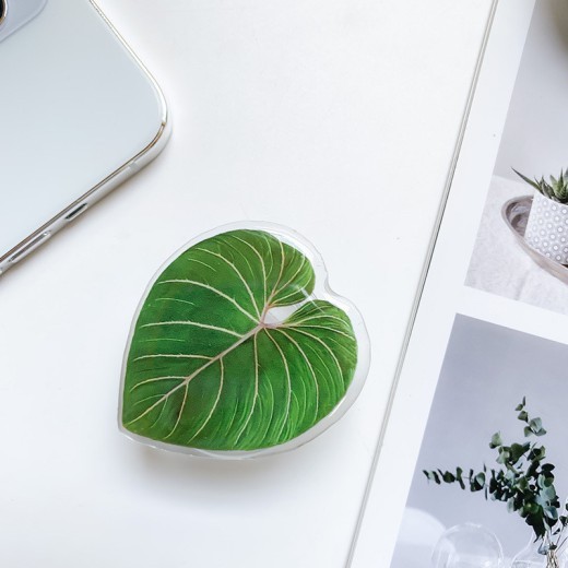 Cute Green Leaves Smartphone Holder Finger Stand Support For Phone Handband