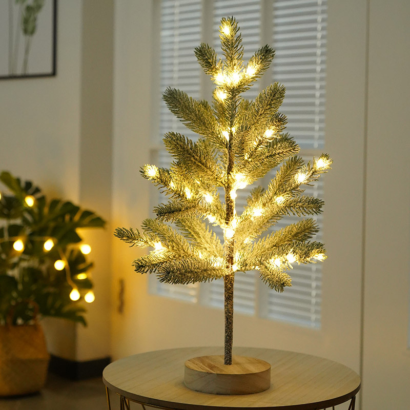 Decorative Lighted LED Battery Operated PineTree Lamp DIY Artificial Tree Lights TableTop Bonsai Light For Christmas Valentines