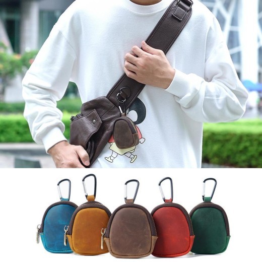 Cowhide Small Wallet Zipper Shell