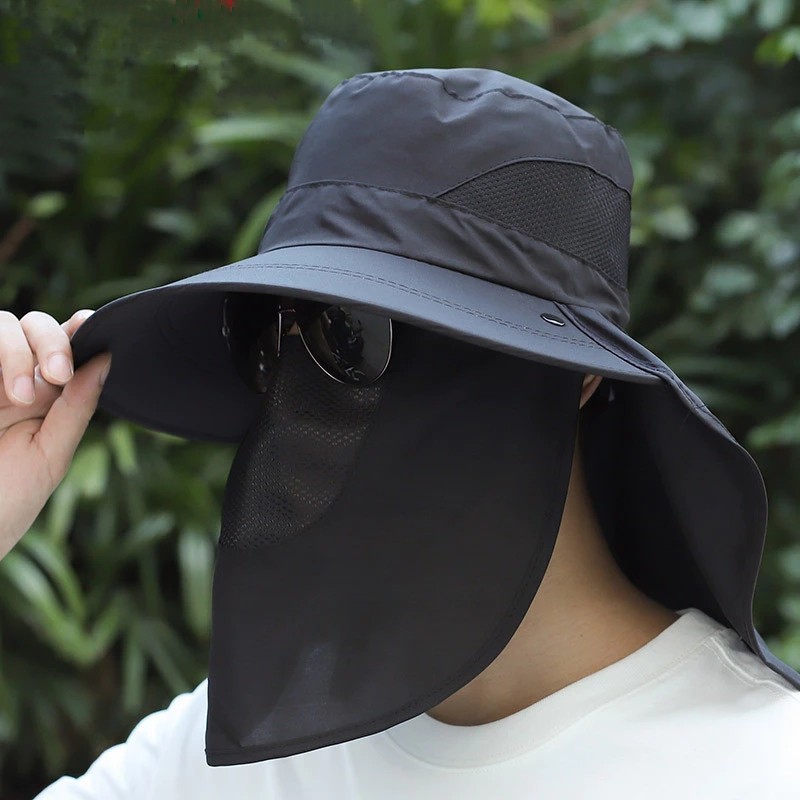 Foldable Visor Mountain Hat Anti UV Sun Wide Cap Beach Cap Outdoor Round Rimba Fishing Cap