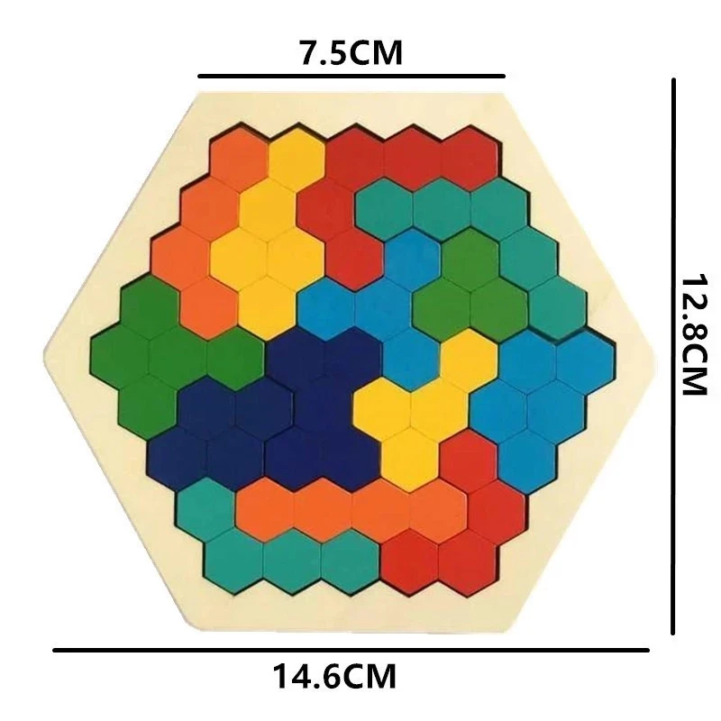 Geetoy Wood Toy Puzzle Tangram Toys Education Colorful Wood Puzzle For Kids