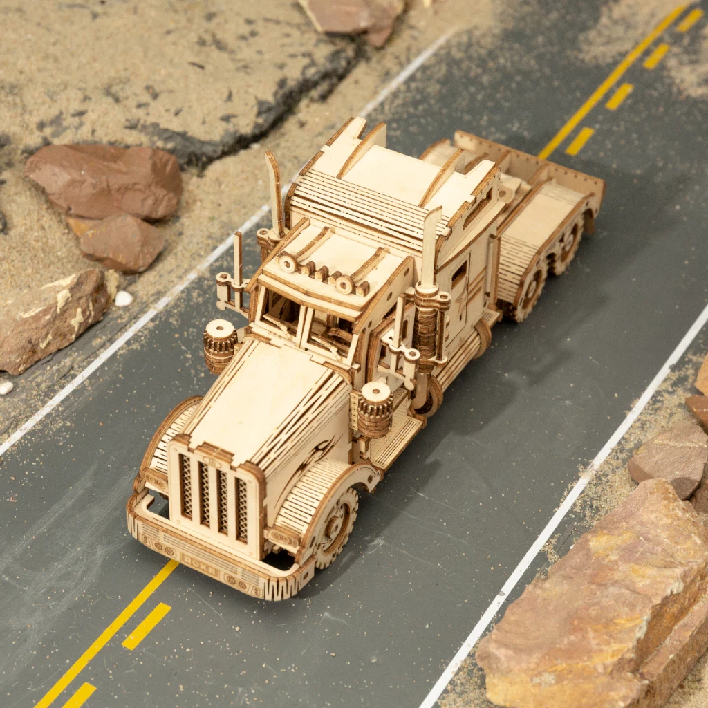 DIY Wood Puzzle Toy Truck Assembly Model Stereo Puzzle Craft Suitable For Kids Adult Gift
