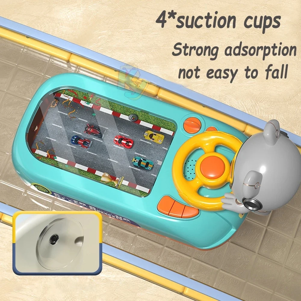 Simulation Toys Racing Car Steering Wheel Driving Adventure Lights and Music