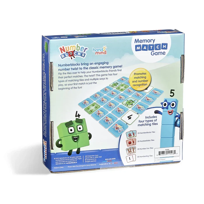 Hand2Mind Numberblocks Memory Match Game